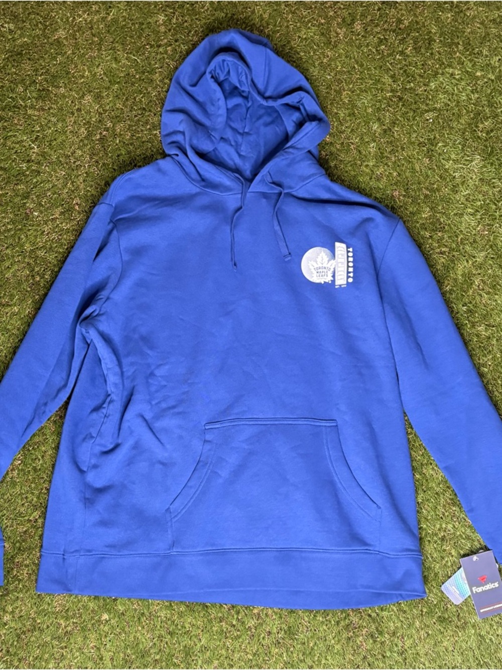 New Men's Toronto Maple Leafs Hoodie Blue Pullover Sweatshirt 2XL NHL Hockey